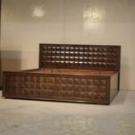 King Bed with Box Storage CNC design Glossy finish - Image 3