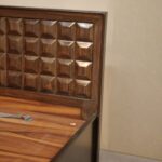 King Bed with Box Storage CNC design Glossy finish - Image 4