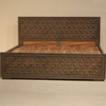 King Bed with Box Storage  CNC design Matte finish