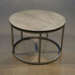 White Laminated Round Table