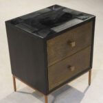 2 Drawer Nightstand with Metal Cladding - Image 2