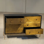 6 Drawer Cabinet with Metal Cladding